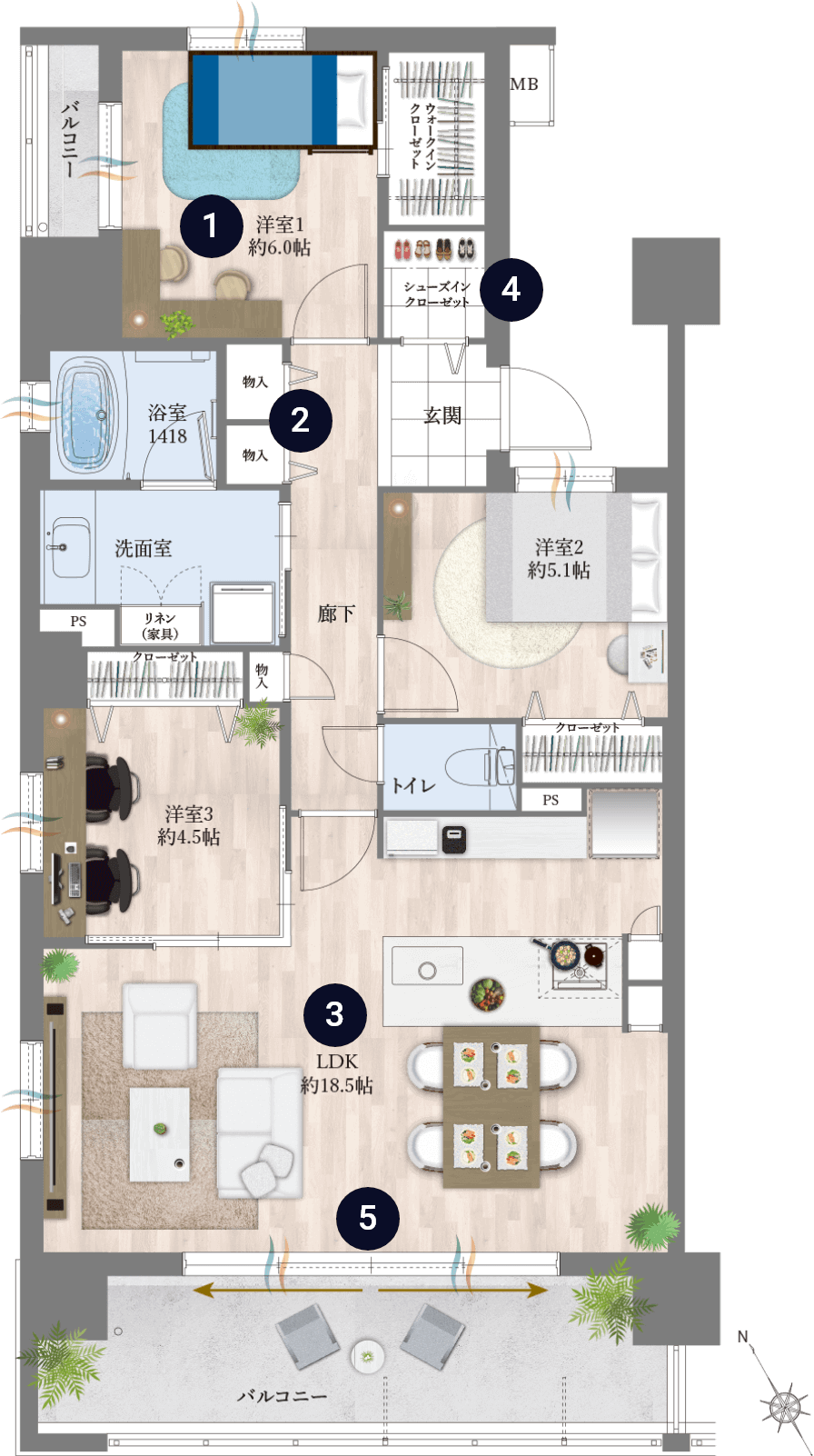 レクシア青葉東ティアード Atype